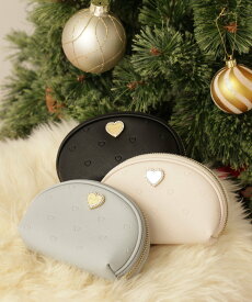 JILL by JILL STUART エンボスハートポーチ ジル バイ ジル スチュアート 財布・ポーチ・ケース 財布 ブラック ブルー ピンク【送料無料】