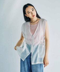 【SALE／55%OFF】LEPSIM シアードロストベスト レプシィム トップス ベスト・ジレ カーキグリーン ホワイト グレー