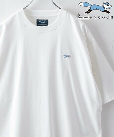 coen Penneys(ぺニーズ)別注クルーネックTシャツ(WEB限定カラー) コーエン トップス カットソー・Tシャツ ホワイト ブラック ベージュ ブルー ネイビー