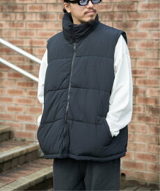 【SALE／42%OFF】VENCE share style MENs ナイロン中綿ベスト ヴァンス エクスチェンジ ジャケット・アウター ダウンジャケット・ダウンベスト ホワイト ブラウン ブラック