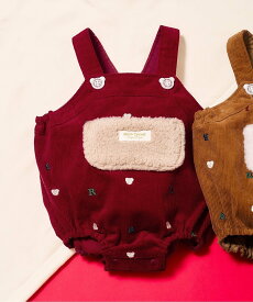 apres les cours 【リンク】tiny bear サロペット エフオーオンラインストア オールインワン・オーバーオール オーバーオール・サロペット ブラウン レッド【送料無料】