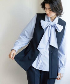 【SALE／58%OFF】OPAQUE.CLIP ペプラムジレ/セットアップ対応可【洗濯機OK】 オペークドットクリップ トップス ベスト・ジレ ブラック ベージュ