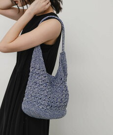 【SALE／50%OFF】SENSE OF PLACE メタリックヤーンバッグ センス オブ プレイス バッグ かごバッグ シルバー ブラウン ネイビー