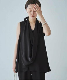 plage dull satin scarf set タンク プラージュ トップス ノースリーブ・タンクトップ ブラック グレー ブラウン【送料無料】
