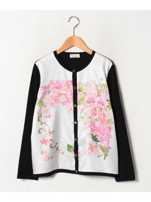 Guest Joconde フラワープリント布帛使いカーディガン Rakuten Fashion 楽天ファッション 旧楽天ブランドアベニュー Ar4514