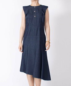 【SALE／30%OFF】LA JOCONDE 【洗える】アシンメトリー デニムワンピース ラジョコンダ ワンピース・ドレス その他のワンピース・ドレス ネイビー ブラック【送料無料】