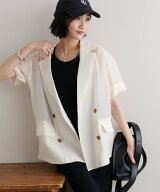 【SALE／16%OFF】Discoat 【新色追加!/WEB限定】半袖シアーテーラードジャケット ディスコート ジャケッ…
