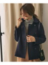 DOORS ショールカラー2WAYショートコート アーバンリサーチドアーズ コート/ジャケット【送料無料】