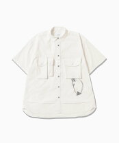 楽天市場】アンドワンダー シャツ（カラーホワイト）（トップス and wander ss shirt 半袖シャツ ホワイト