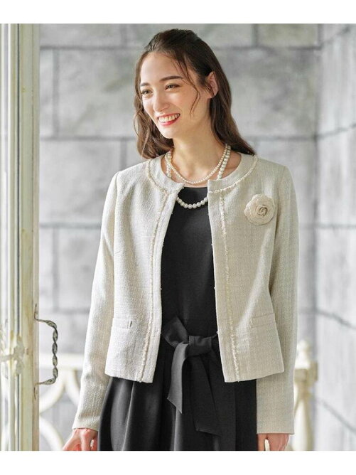 Grove S 3lまで ママスーツ 入卒 コサージュ付き チェック ラメツイードジャケット Rakuten Fashion 楽天ファッション 旧 楽天ブランドアベニュー V