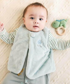 SLAP SLIP BABY 【お揃い】アニマルクマウサギネコ恐竜ポコポコボアベストベビー(70~80cm) ベベ オンライン ストア マタニティウェア・ベビー用品 ベビートップス ホワイト グリーン ベージュ ピンク