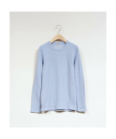 【SALE／40%OFF】Nigel Cabourn 【公式】WOMAN / クルーネックロングスリーブ -コットンシルク / CRE ナイジェル・ケーボン トップス カットソー・Tシャツ ブルー ホワイト グレー【送料無料】