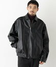 シュリンクフェイクレザーブルゾン
