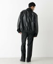 シュリンクフェイクレザーブルゾン