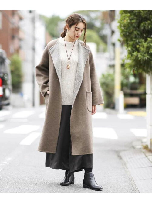 Eur3 大きいサイズ リバーシブルロングコート Rakuten Fashion 楽天ファッション 旧楽天ブランドアベニュー Bx2516