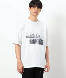 COMME CA ISM 【接触冷感機能】 Feel-Cool フォトTシャツ 「City」 コムサイズム トップス カットソー・Tシャツ ホワイト