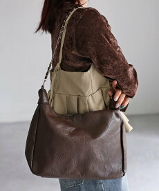 【SALE／19%OFF】Riberry ヴィンテージライクチェーンショルダーバッグ リベリー バッグ ショルダーバッグ ブラック ブラウン【送料無料】