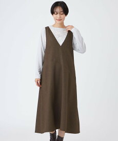 EVEX by KRIZIA 【カタログ掲載】【マシンウォッシャブル】シャークツイードジャンパースカート エヴェックス バイ クリツィア ワンピース・ドレス その他のワンピース・ドレス ブラウン ブラック【送料無料】