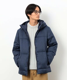 【SALE／46%OFF】COMME CA ISM ダイヤカットドビー ダウン フード ブルゾン コムサイズム ジャケット・アウター ダウンジャケット・ダウンベスト ネイビー ブラック【送料無料】