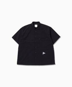 and wander dry soft seersucker SS shirt �A���h�����_�[ �g�b�v�X �V���c�E�u���E�X �l�C�r�[ �x�[�W�� �u���E���y���������z