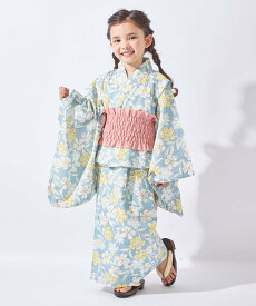 【SALE／40%OFF】ever closet ワンピース にもなる 浴衣 キッズ 女の子 夏 セパレート 2way 上下セット 子供 子供服 エバークローゼット 着物・浴衣・和装小物 浴衣 パープル ブルー グリーン イエロー