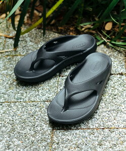 BEAMS HEART MEN OOFOS / Ooriginal Sandals(26~28cm) �r�[���X �n�[�g �V���[�Y�E�C �T���_�� �u���b�N�y���������z