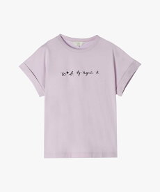To b. by agnes b. WT13 TS マカロンロゴTシャツ アニエスベー トップス カットソー・Tシャツ ピンク【送料無料】