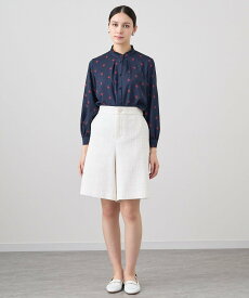 【SALE／50%OFF】ANAYI 【セットアップ対応商品】スラブツイードキュロットパンツ アナイ パンツ キュロット ホワイト ブラック【送料無料】