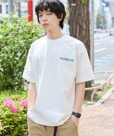 【SALE／55%OFF】coen ＜Parknik＞ロゴプリントTシャツ コーエン トップス カットソー・Tシャツ ブラウン グリーン ホワイト