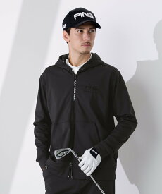 【SALE／30%OFF】PING APPAREL ダンボールニットフルジップスウェットフーディ ＜PERFORMANCE＞ (MENS) ピン アパレル トップス スウェット・トレーナー グレー ホワイト ブラウン【送料無料】