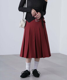 【SALE／60%OFF】FREE'S MART タックプリーツミディスカート フリーズ マート スカート その他のスカート グレー ワインレッド