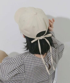 【SALE／50%OFF】SMELLY バックリボンキャップ スメリー 帽子 キャップ ブラック ベージュ ブルー