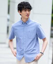 【接触冷感 / 速乾】ボタンダウン オックスシャツイージーケア(洗濯機で洗える/毛玉になりにくい)