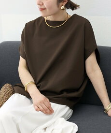 Aletta vita ポンチボートネックコクーンプルオーバー 大人カジュアル プルオーバー ファニーカンパニープラス トップス カットソー・Tシャツ ネイビー グレー ブラック ホワイト ベージュ ブラウン