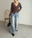 【WEB限定】クロスVネックニット