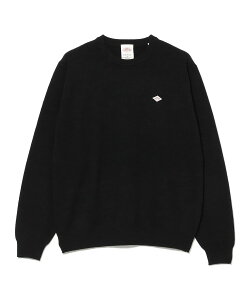 BEAMS DANTON / Lambswool Crew Neck Knit �r�[���X ���� �g�b�v�X �j�b�g �u���b�N �O���[ �u���[ �z���C�g �O���[���y���������z