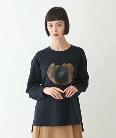 【SALE／40%OFF】HIROKO BIS 【洗える】パラリンアートデザインプルオーバー ヒロコ ビス トップス カットソー・Tシャツ ネイビー【送料無料】