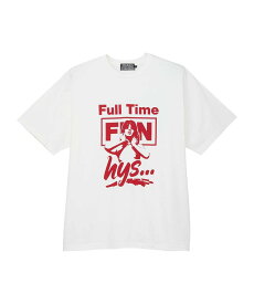 HYSTERIC GLAMOUR FULL TIME FUN Tシャツ ヒステリックグラマー トップス カットソー・Tシャツ ホワイト レッド ブラック【送料無料】