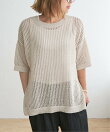 2WAYラメメッシュニットプルオーバー