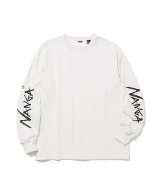 NANGA エコハイブリッド スリーブ ロゴ ロングスリーブTシャツ 26SS ナンガオンラインショップ トップス カットソー・Tシャツ ホワイト ブラック ネイビー ピンク【送料無料】