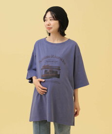 【SALE／50%OFF】LEPSIM 【産前・産後対応】マタニティ/ヴィンテージライクT レプシィム マタニティウェア・ベビー用品 マタニティトップス ピンク ブルー