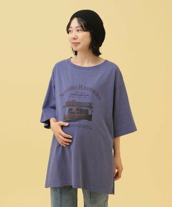 【SALE/50%OFF】LEPSIM 【産前・産後対応】マタニティ/ヴィンテージライクT レプシィム マタニティウェア・ベビー用品 マタニティトップス ピンク ブルー