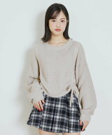 【SALE／50%OFF】Lovetoxic 【LTXC】ドロストニット ナルミヤオンライン トップス ニット ホワイト パー…