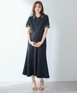 cross marche マーメイド ポロワンピース/マタニティワンピース(マタニティ/授乳服)授乳口付き 授乳楽々 …