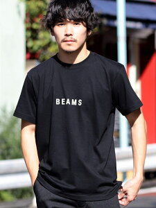 BEAMS MEN BEAMS / ロゴ Tシャツ 20SS ビームス メン カットソー Tシャツ ブラック ベージュ ホワイト【送料無料】