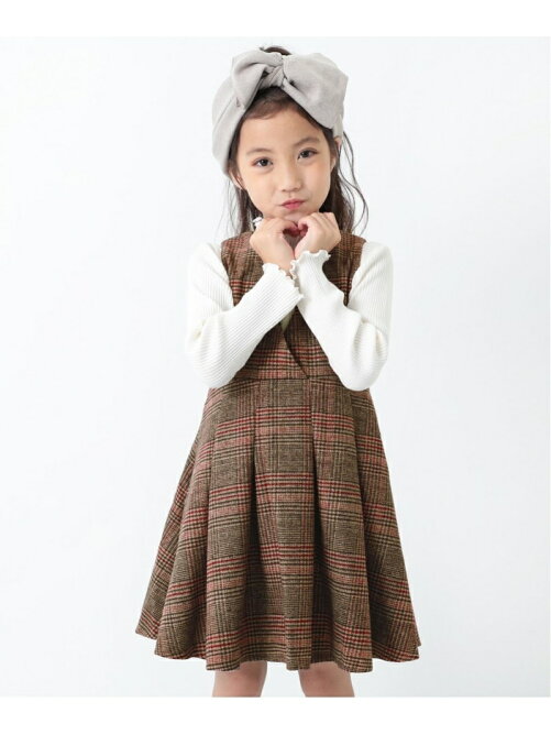 Devirock シャギーチェックジャンパースカート ワンピース チェックデビロック 子供服 キッズ Rakuten Fashion 楽天ファッション 旧楽天ブランドアベニュー Bn85