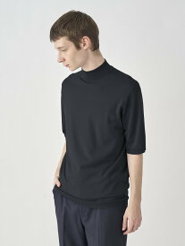 JOHN SMEDLEY [Merino wool] Mock turtle neck Pullover ｜ S4700 ｜ 30G ジョンスメドレー トップス ニット ブラック【送料無料】