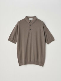 JOHN SMEDLEY 半袖コットンニットポロシャツ ｜ REID ｜ 30G MODERN FIT ジョンスメドレー トップス ニット ベージュ【送料無料】