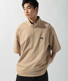【SALE／30%OFF】niko and ... 【Russell Athletic(ラッセルアスレティック)】別注ストレッチジャージーハーフジップT ニコアンド トップス カットソー・Tシャツ グレー ベージュ ネイビー【送料無料】