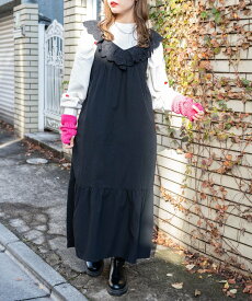 【SALE／40%OFF】WEGO LADY'S コットンフリルワンピース ウィゴー ワンピース・ドレス ワンピース ホワイト ブラック